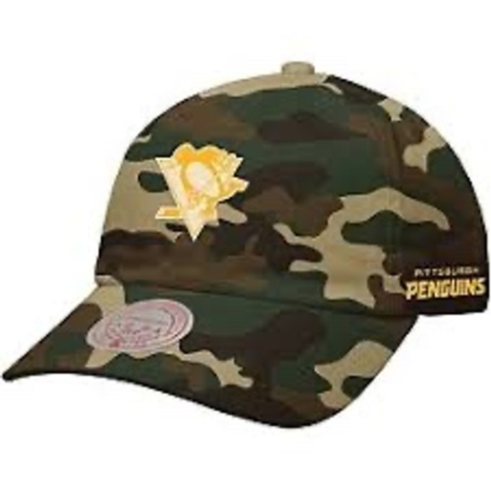 Mitchell & Ness Pittsburgh Penguins NHL Mens OSFA Camo Hat Strapback Hockey Cap